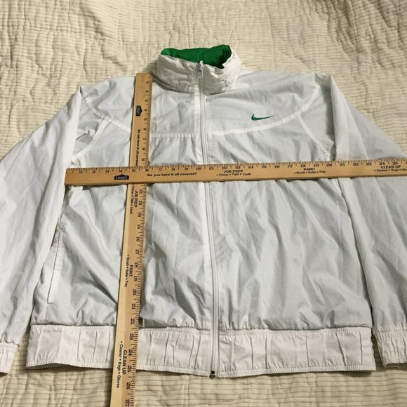 Nike FIT DRY Reversible Windbreaker Jacket White & Green Teen's XL 16-18 RN56323 - Picture 7 of 13